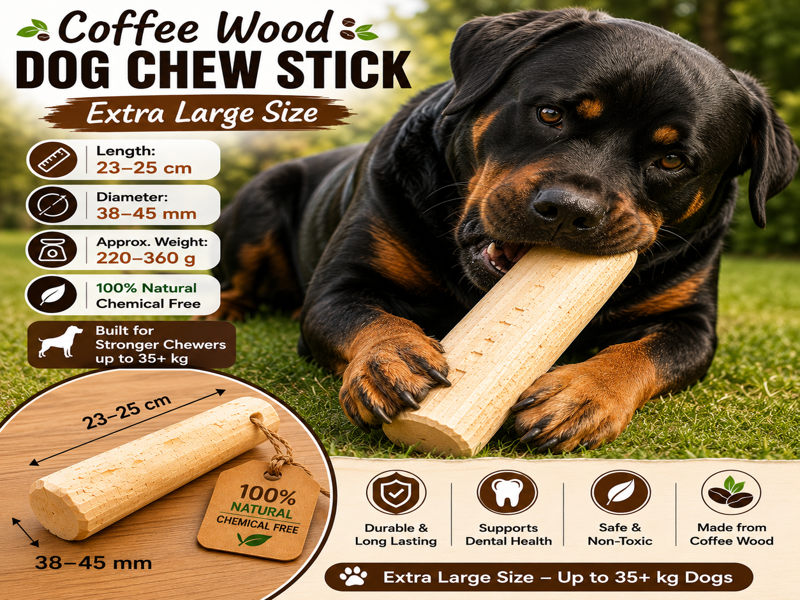 Coffee Wood Dog Chew Stick (Extra Large)