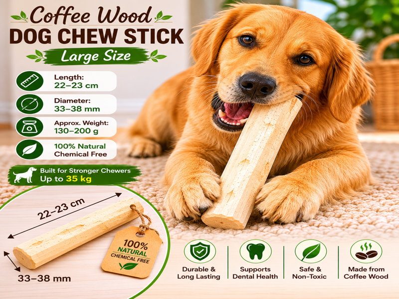 Coffee Wood Dog Chew Stick (Large) thumbnail